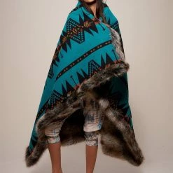 SpiritHoods LLC Grey Wolf Faux Fur Throw CUDDLE TIME