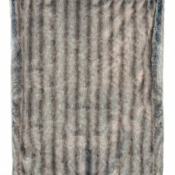 SpiritHoods LLC CUDDLE TIME Grey Wolf Faux Fur Large Blanket