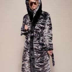 SpiritHoods LLC Tiger Classic Faux Fur Style Robe | Women's NIGHT TIME STYLE
