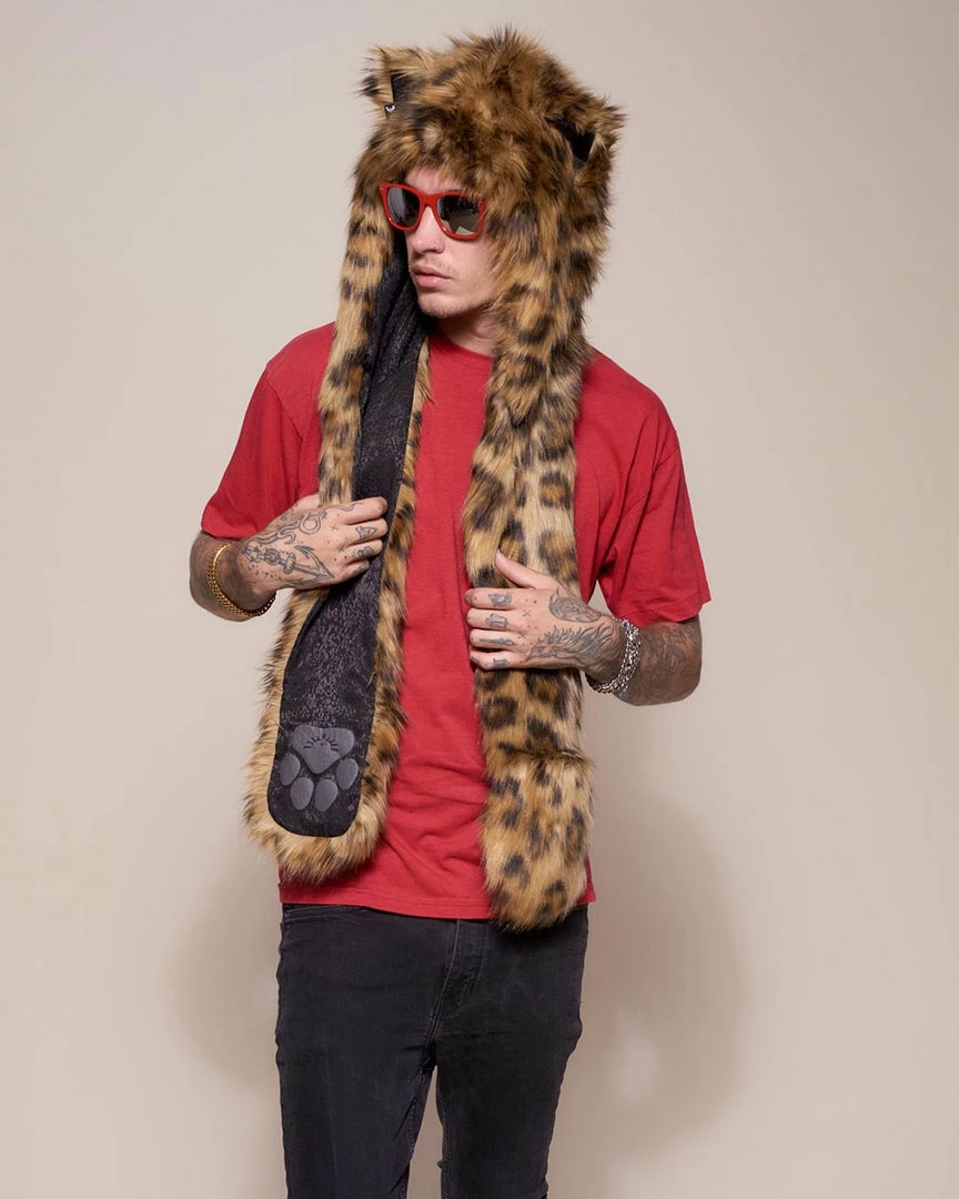 SpiritHoods LLC DAY TIME STYLE Javan Leopard Faux Fur Hood | Men's 3 SpiritHoods LLC DAY TIME STYLE Javan Leopard Faux Fur Hood | Men's