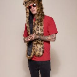 SpiritHoods LLC DAY TIME STYLE Javan Leopard Faux Fur Hood | Men's 13 SpiritHoods LLC DAY TIME STYLE Javan Leopard Faux Fur Hood | Men's