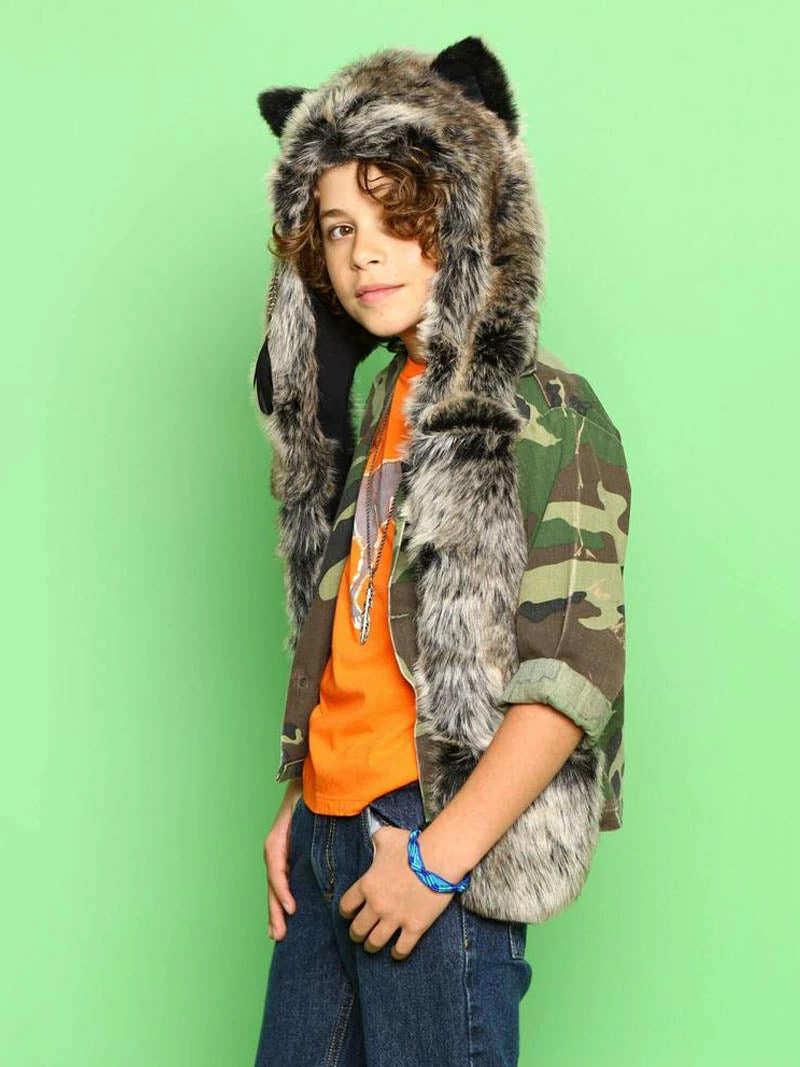SpiritHoods LLC Kids Grey Wolf Faux Fur SpiritHood 6 SpiritHoods LLC Kids Grey Wolf Faux Fur SpiritHood