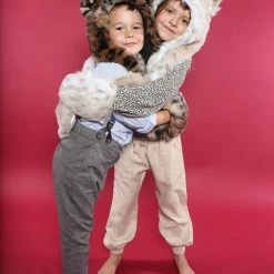 SpiritHoods LLC Kids Snow Leopard Faux Fur SpiritHood