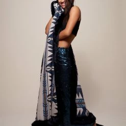 SpiritHoods LLC Indigo Fox Luxe Faux Fur Throw