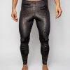 SpiritHoods LLC Snakeskin Black Velvet Leggings | Men's