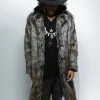 SpiritHoods LLC Dire Wolf Faux Fur Calf Length Coat | Men's NIGHT TIME STYLE
