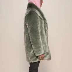SpiritHoods LLC FESTIVAL SALE Hummingbird Luxe Collared Faux Fur Coat | Men's