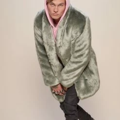 SpiritHoods LLC FESTIVAL SALE Hummingbird Luxe Collared Faux Fur Coat | Men's 15 SpiritHoods LLC FESTIVAL SALE Hummingbird Luxe Collared Faux Fur Coat | Men's