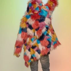 SpiritHoods Sales Shop 6 SpiritHoods LLC Butterfly Hooded Faux Fur Coat | Men's NIGHT TIME STYLE