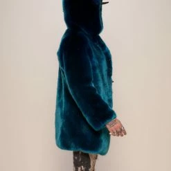 SpiritHoods LLC Royal Wolf Luxe Classic Faux Fur Coat | Men's NIGHT TIME STYLE