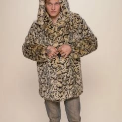 SpiritHoods LLC NIGHT TIME STYLE Ocelot Luxe Classic Faux Fur Coat | Men's