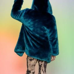 SpiritHoods LLC Royal Wolf Luxe Classic Faux Fur Coat | Men's NIGHT TIME STYLE