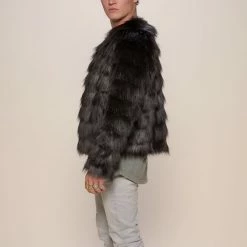 SpiritHoods LLC Black Tundra Fox Faux Fur Bomber Jacket | Men's DAY TIME STYLE 10 SpiritHoods LLC Black Tundra Fox Faux Fur Bomber Jacket | Men's DAY TIME STYLE