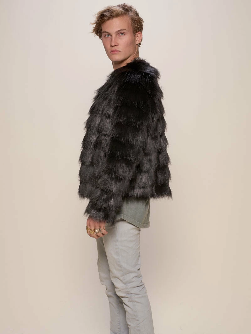 SpiritHoods LLC Black Tundra Fox Faux Fur Bomber Jacket | Men's DAY TIME STYLE 4 SpiritHoods LLC Black Tundra Fox Faux Fur Bomber Jacket | Men's DAY TIME STYLE