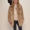 SpiritHoods LLC African Golden Cat Luxe Hooded Faux Fur Coat | Men's