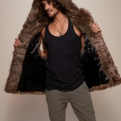 SpiritHoods LLC DAY TIME STYLE Nighthawk Hooded Faux Fur Vest | Men's 12 SpiritHoods LLC DAY TIME STYLE Nighthawk Hooded Faux Fur Vest | Men's