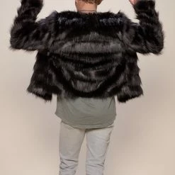 SpiritHoods LLC Black Tundra Fox Faux Fur Bomber Jacket | Men's DAY TIME STYLE 9 SpiritHoods LLC Black Tundra Fox Faux Fur Bomber Jacket | Men's DAY TIME STYLE