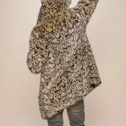 SpiritHoods LLC NIGHT TIME STYLE Ocelot Luxe Classic Faux Fur Coat | Men's