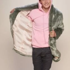 SpiritHoods LLC FESTIVAL SALE Hummingbird Luxe Collared Faux Fur Coat | Men's 11 SpiritHoods LLC FESTIVAL SALE Hummingbird Luxe Collared Faux Fur Coat | Men's