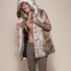 SpiritHoods LLC Alaskan Hawk Hooded Faux Fur Vest | Men's DAY TIME STYLE