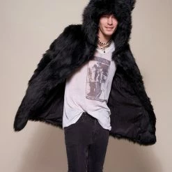 SpiritHoods LLC Black Wolf Classic Faux Fur Coat | Men's FESTIVAL 12 SpiritHoods LLC Black Wolf Classic Faux Fur Coat | Men's FESTIVAL