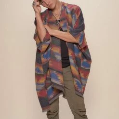 SpiritHoods LLC DAY TIME STYLE Dire Wolf Fabric Poncho | Men's