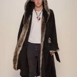 SpiritHoods LLC Grey Wolf Classic Faux Fur Robe | Men's