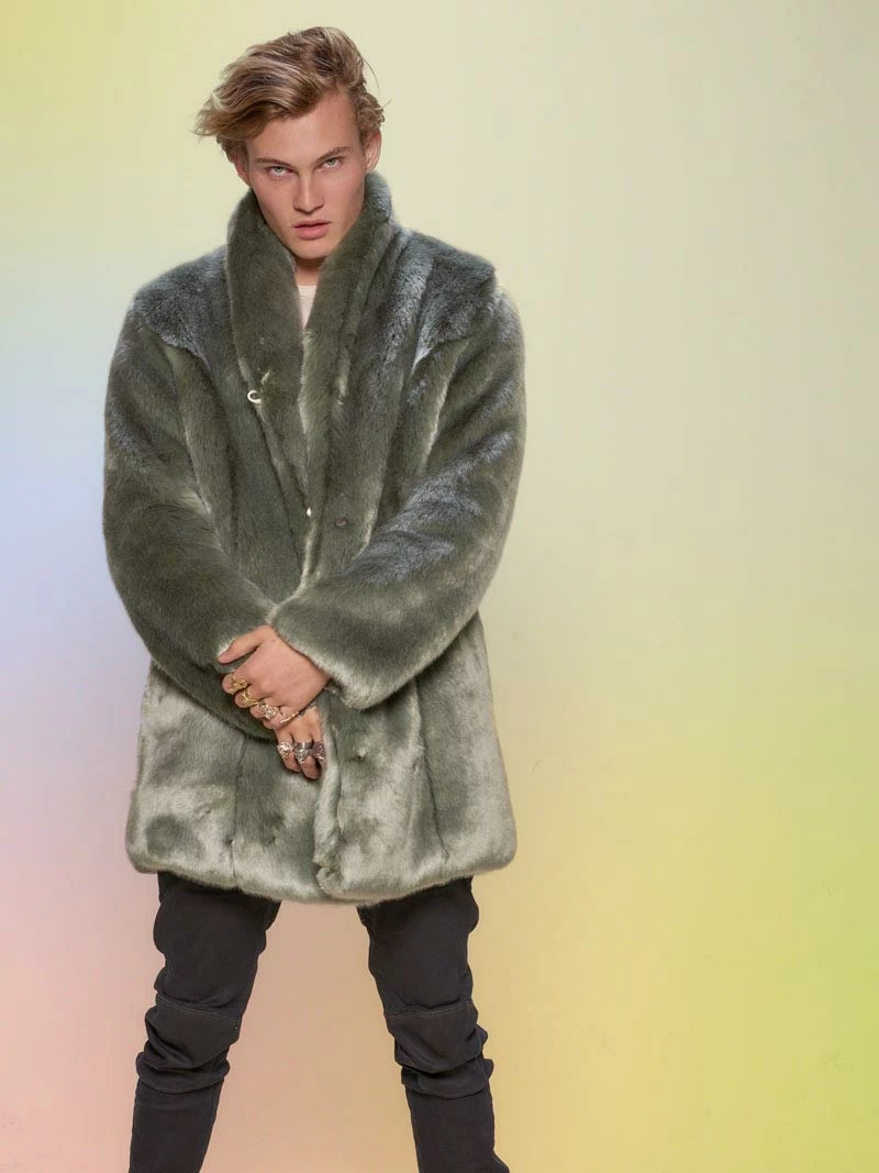 SpiritHoods LLC FESTIVAL SALE Hummingbird Luxe Collared Faux Fur Coat | Men's 1 SpiritHoods LLC FESTIVAL SALE Hummingbird Luxe Collared Faux Fur Coat | Men's