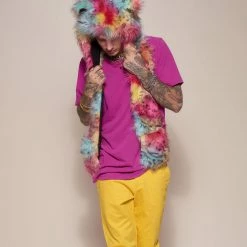 SpiritHoods LLC MENS Oaxaca Jaguar Collector Edition Faux Fur Hood | Men's