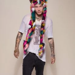 SpiritHoods LLC Rainbow Leopard Collector Edition Faux Fur Hood | Men's 11 SpiritHoods LLC Rainbow Leopard Collector Edition Faux Fur Hood | Men's