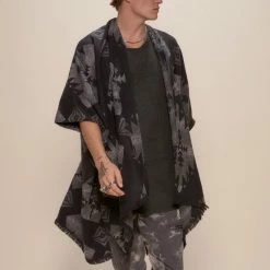 SpiritHoods LLC Night Fox Fabric Poncho | Men's DAY TIME STYLE