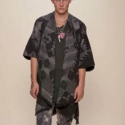 SpiritHoods LLC Night Fox Fabric Poncho | Men's DAY TIME STYLE