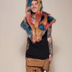 SpiritHoods LLC American Swallow Collector Edition Faux Fur Shawl | Men's DAY TIME STYLE