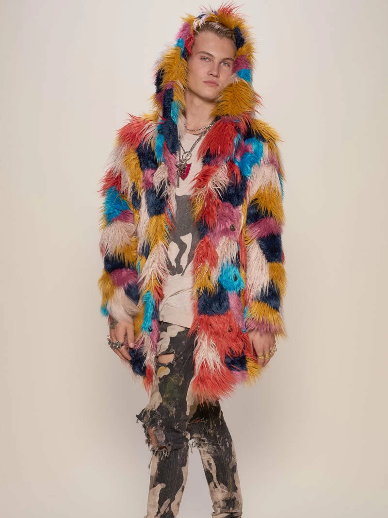 SpiritHoods LLC Butterfly Hooded Faux Fur Coat | Men's NIGHT TIME STYLE 2 SpiritHoods LLC Butterfly Hooded Faux Fur Coat | Men's NIGHT TIME STYLE