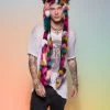 SpiritHoods LLC Rainbow Leopard Collector Edition Faux Fur Hood | Men's
