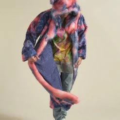 SpiritHoods LLC Peach Sorbet Cat Classic Faux Fur Style Robe | Men's NEW