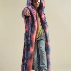 SpiritHoods LLC Peach Sorbet Cat Classic Faux Fur Style Robe | Men's NEW
