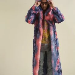 SpiritHoods LLC Peach Sorbet Cat Classic Faux Fur Style Robe | Men's NEW