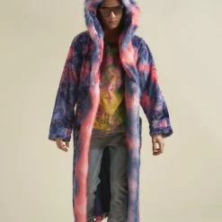 SpiritHoods LLC Peach Sorbet Cat Classic Faux Fur Style Robe | Men's NEW