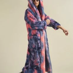 SpiritHoods LLC Peach Sorbet Cat Classic Faux Fur Style Robe | Men's NEW