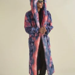 SpiritHoods LLC Peach Sorbet Cat Classic Faux Fur Style Robe | Men's NEW