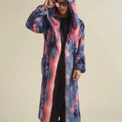 SpiritHoods LLC Peach Sorbet Cat Classic Faux Fur Style Robe | Men's NEW