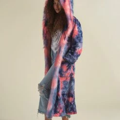 SpiritHoods LLC Peach Sorbet Kitten Classic Faux Fur Style Robe | Women's