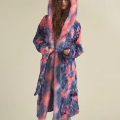 SpiritHoods LLC Peach Sorbet Kitten Classic Faux Fur Style Robe | Women's