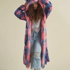 SpiritHoods LLC Peach Sorbet Kitten Classic Faux Fur Style Robe | Women's