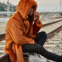 SpiritHoods LLC VIBRANT COLORS Artist Edition VAMP Wolf Faux Fur Coat | Men's 13 SpiritHoods LLC VIBRANT COLORS Artist Edition VAMP Wolf Faux Fur Coat | Men's