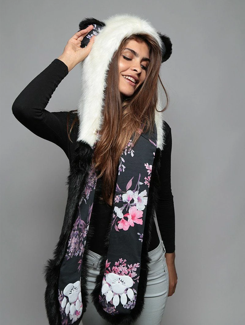 SpiritHoods LLC BACK-IN-STOCK Panda Cherry Blossom Bear Faux Fur Hood | Women's 4 SpiritHoods LLC BACK-IN-STOCK Panda Cherry Blossom Bear Faux Fur Hood | Women's