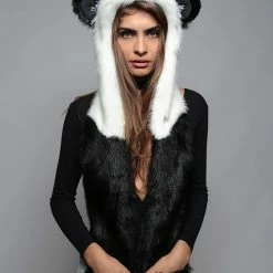 SpiritHoods LLC BACK-IN-STOCK Panda Cherry Blossom Bear Faux Fur Hood | Women's 10 SpiritHoods LLC BACK-IN-STOCK Panda Cherry Blossom Bear Faux Fur Hood | Women's