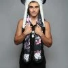 SpiritHoods LLC Panda Cherry Blossom Bear Faux Fur Hood | Men's
