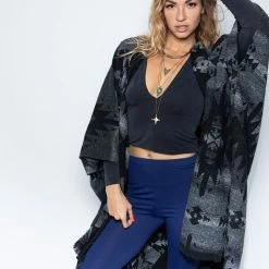 SpiritHoods LLC Night Fox Fabric Poncho | Women's DAY TIME STYLE